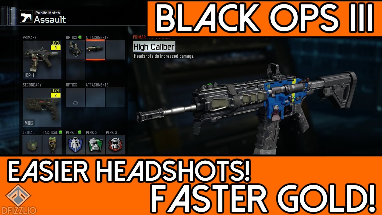 BLACK OPS 3 - EASIEST WAY TO GET HEADSHOTS! - GET GOLD CAMO FASTER!!