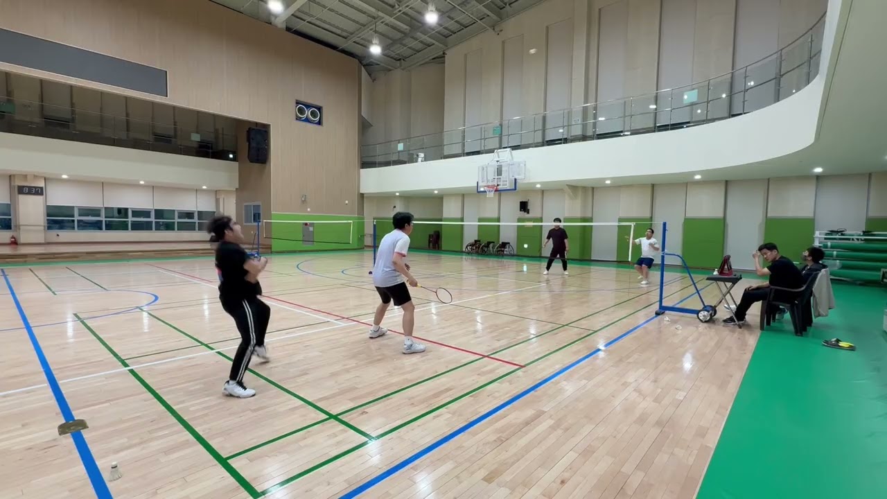 주 정우 그리고김기윤 형 V S 대성이형오정모 배드민턴 Club 반다비 스매싱