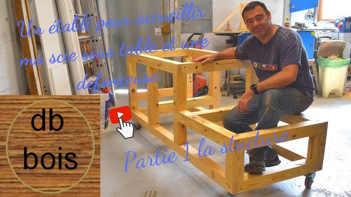 Fabrication d'un établi d'atelier. Plans disponibles sur @ZoneTravaux