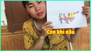 Tô màu hình vẽ động vạt : con khỉ trèo cây