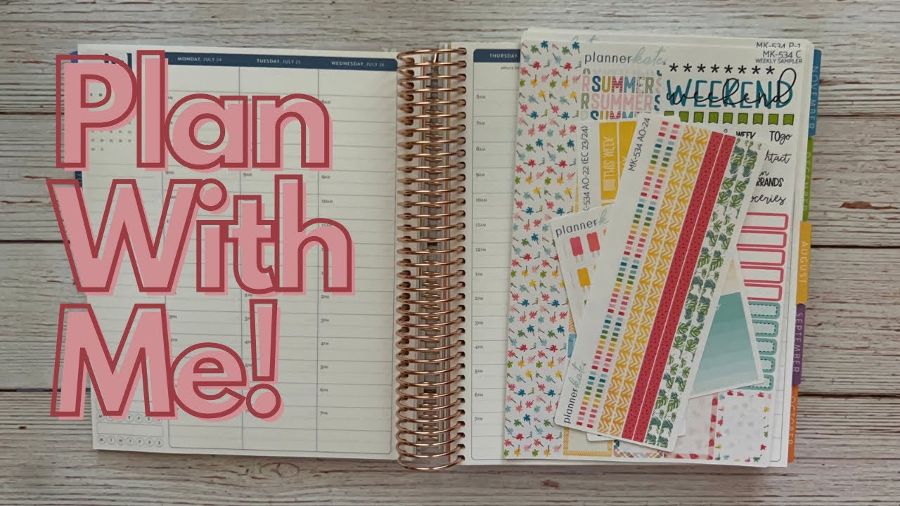 PLAN WITH ME | The first one in my new planner! EC Hourly Planner and PlannerKate Stickers