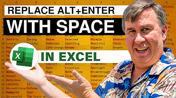 Excel - Replacing Carriage Returns With Spaces In Excel - Episode 1373