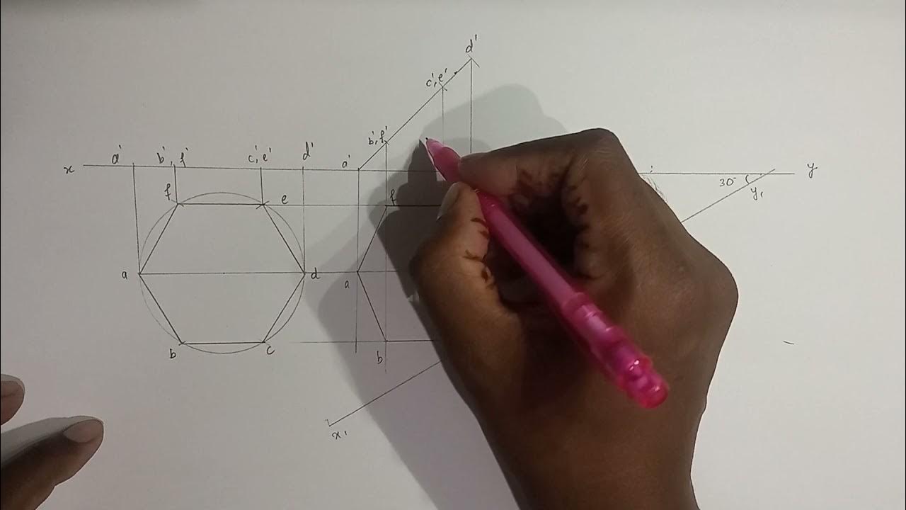Projections of Planes by Auxiliary Inclined Plane Method Hexagon YouTube
