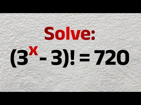 How To Turn A Factorial Equation Into A Simple Exponential | Can You Find x ? - SAT, ACT, GCSE Maths