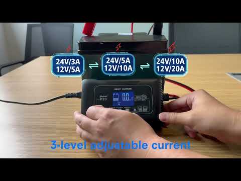 Імпульсний Зарядний пристрій HTRC P15 для залізо фосфатного LiFePO4 гелевого та свинцевого акумулятора 15A 12-24В, видео 1