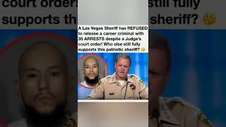 Vegas sheriff defies release order 🚔 #LasVegas #Sheriff #Crime #USA #News #Viral