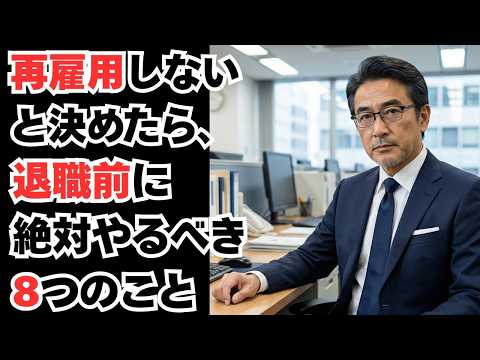 再雇用をしないと決めたら、退職前に“これだけは絶対やるべき8つのこと”