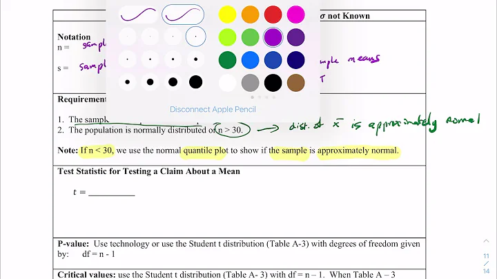 Stat300: 8.3 Testing a claim about a mean part 1