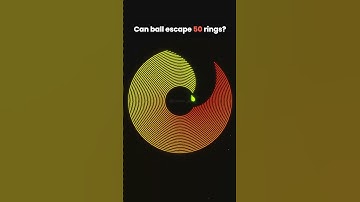 Can ball escape 50 rings?  #bouncingball #bouncyball #adhd #satisfying #physics