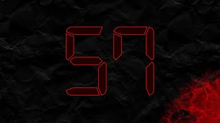 Countdown from 57 to 0 in RED