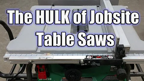 Hitachi C10RJ 10" Jobsite Table Saw with 35" Rip Capacity and Fold and Roll Stand