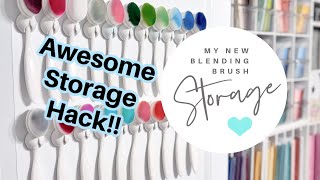 GAMECHANGING Blending Brush STORAGE Hack! GENIUS Idea and Cost Effective TOO!