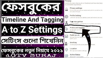Facebook Timeline & Tagging All Settings Explained 2021/ Costomize Fb Timeline and Taggine settings