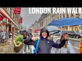 London West End Heavy Rain Showers | Central London Rain Walk - October 2021[4K HDR]