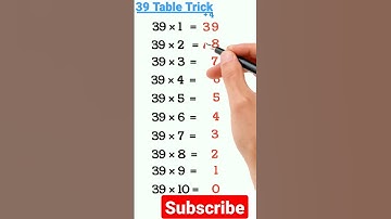 39 Table Trick #short #viral #viralvideo  #table #mathsshorts #tabletrick