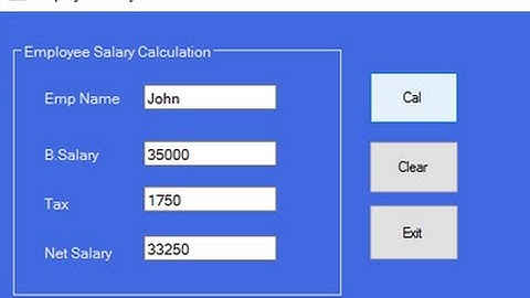 Employee salary calculation using c#.net