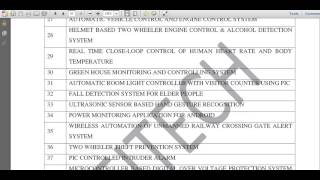 DIPLOMA IN ECE FINAL YEAR PROJECT TITLES 2016-17