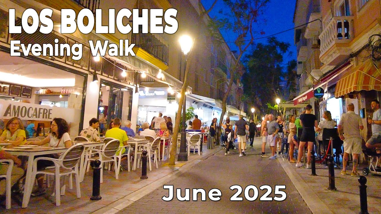 Los Boliches Fuengirola Evening Walk Malaga Costa del Sol Spain June 2025 [4K]