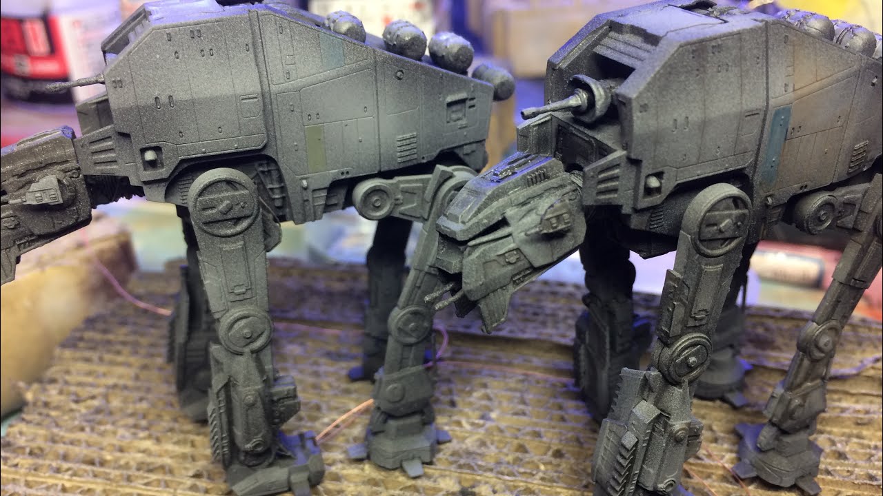 スターウォーズビークルモデルATM6のジオラマを作る⑤ - YouTube