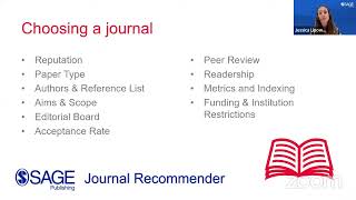 How to Get Published Webinar Series   How to Select a Journal