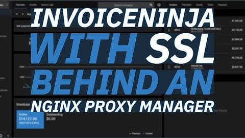 InvoiceNinja With SSL Behind An Nginx Proxy Manager