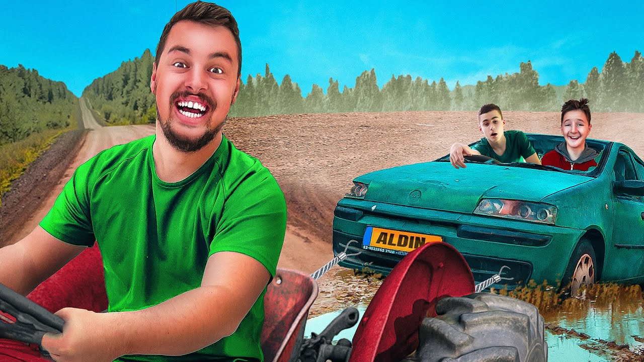 TRAKTOROM IZVLAČIMO AUTO IZ BLATA ŠTO SU KIDARE ZAGLAVILE !