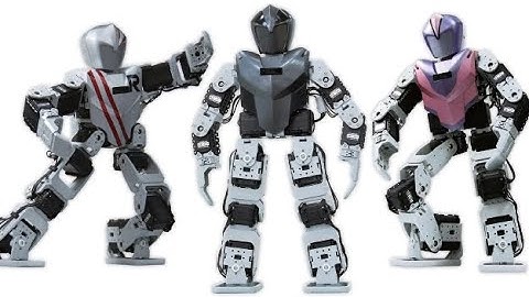 RoboCup Bioloid Robot: Humanoid Robot Fitness Demo"