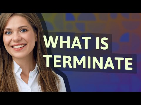 Terminate | meaning of Terminate