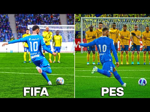Видео: Штрафные удары Неймара-младшего • FIFA против PES с 2011 по 2024 год