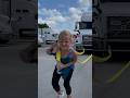 8 year old girl is pulling a truck 😱 #strong #reaction