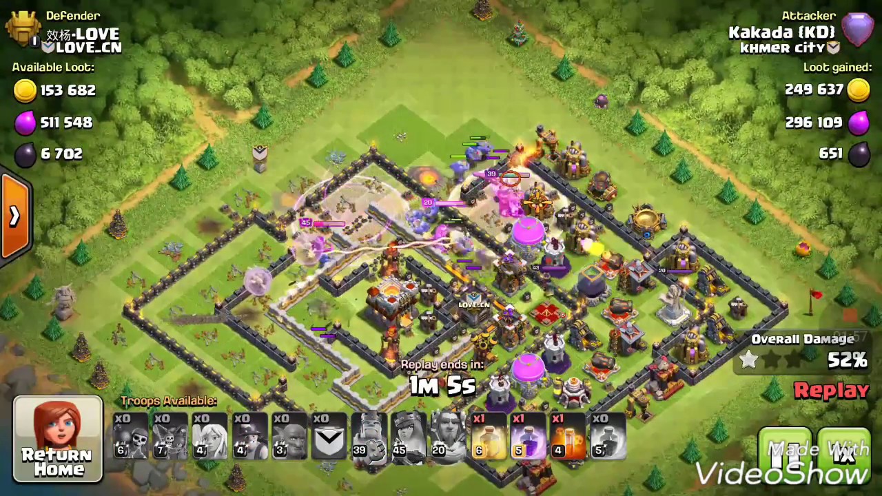 15 Miner 10 Bowler 5 Healer destroy th11 max level, nice attacker​ with new style, Miner attack