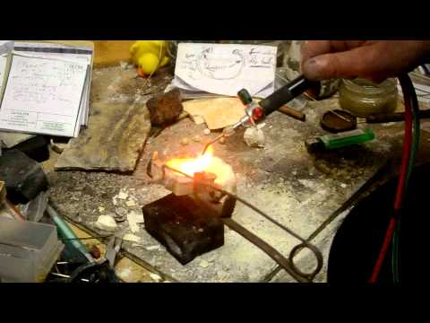 Melting and pouring the gold