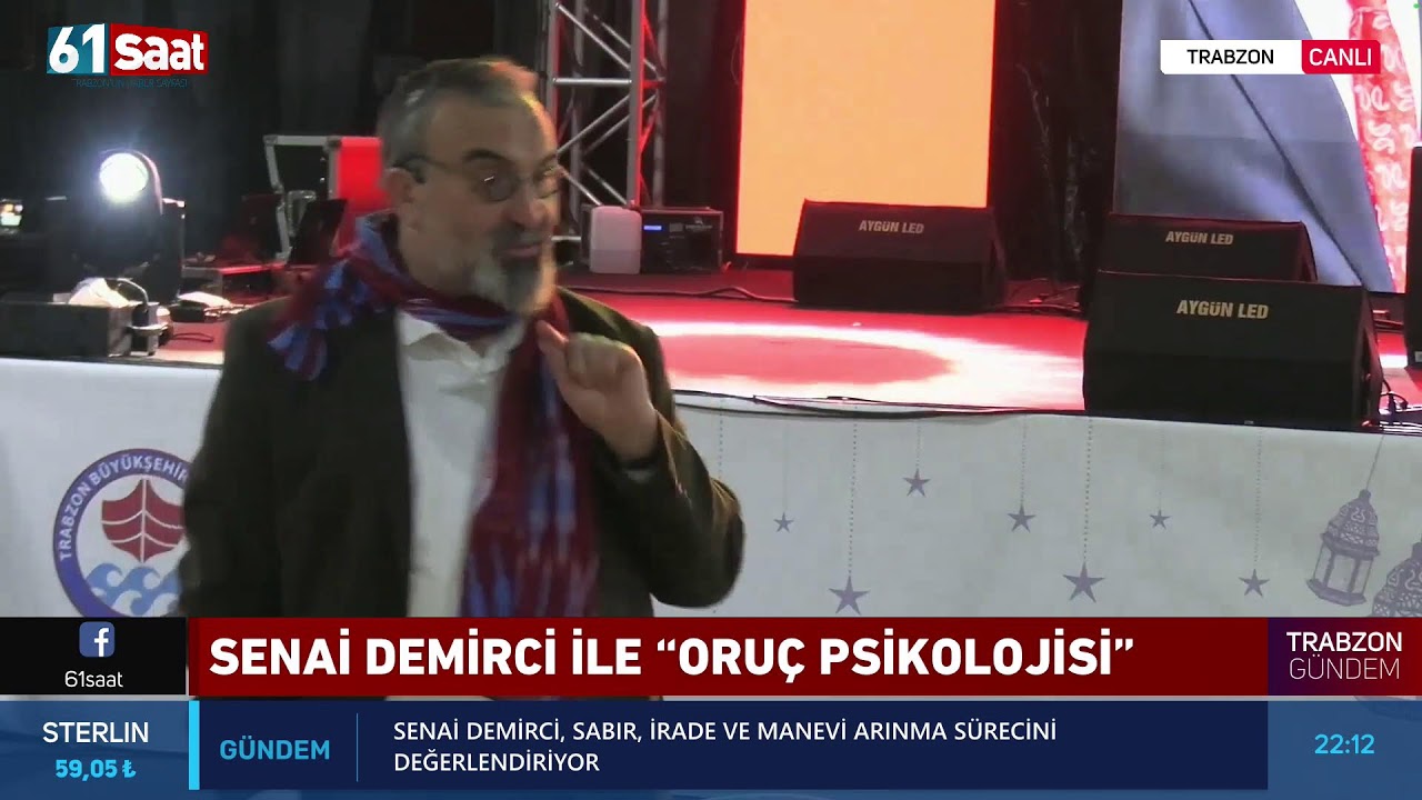 Senai Demirci ile “Oruç Psikolojisi” programı gerçekleştiriliyor