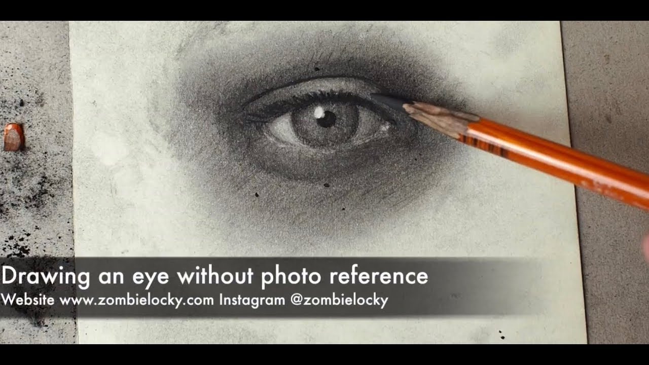 tips on how to draw realistic eyes in charcoal without photo