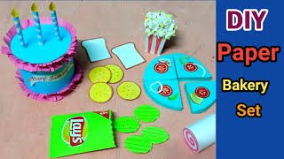 How to make bakery set/DIY cute Bakery set/homemade bakery set without cardboard/diy paper toy
