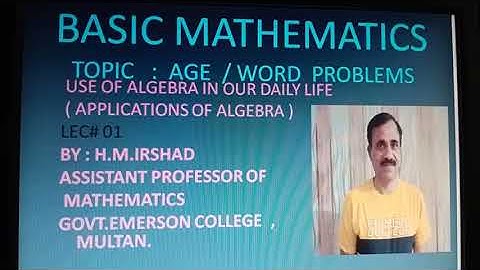 BASIC MATHEMATICS (AGE/WORD PROBLEMS) FOR CSS,PMS,PPSC,FPSC,SPSC,BPSC,KPSC,NAT,GAT,ECAT,GRE EXAMS.