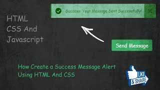 success message css | how to create an animated success message box using html css | am webtech