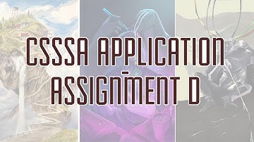 CSSSA Assignment D [ACCEPTED]