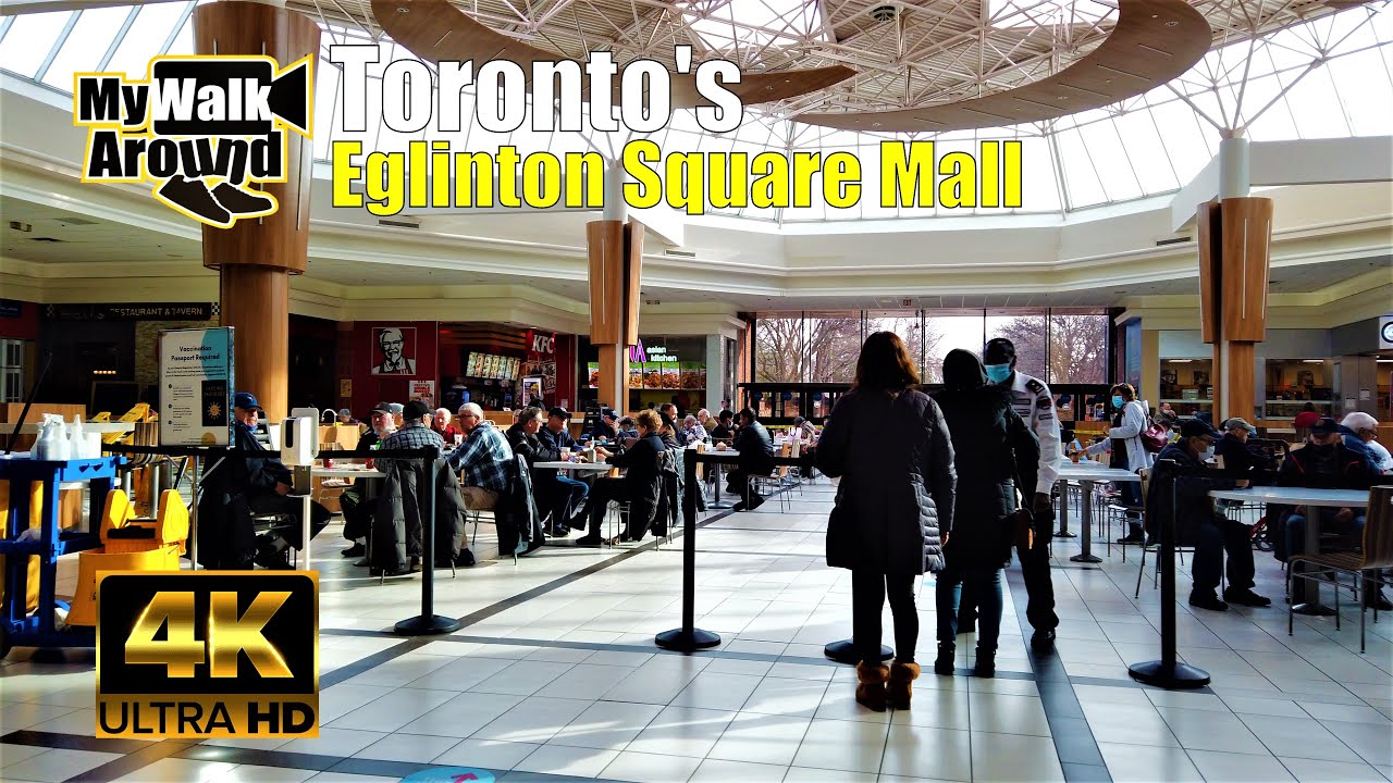 A Toronto walk inside Eglinton Square Mall filmed in 4k video YouTube