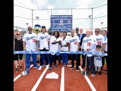 Joe Kelly, Dino Ebel join Los Angeles Dodgers Foundation for unveiling of 51st Dodgers Dreamfield