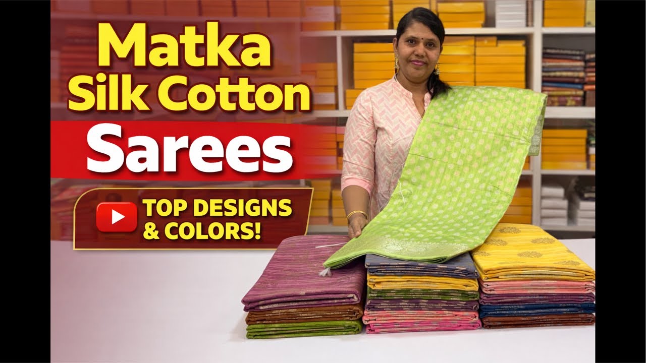 New Matka Silk Cotton Sarees Collection 😍 | Soft & Elegant Handloom Sarees