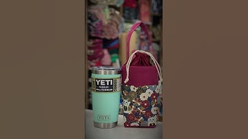 Túi đỏ đô hoạ tiết mèo hoa xanh xinh xắn đựng vừa các loại bình ly dung tích dưới 900ml