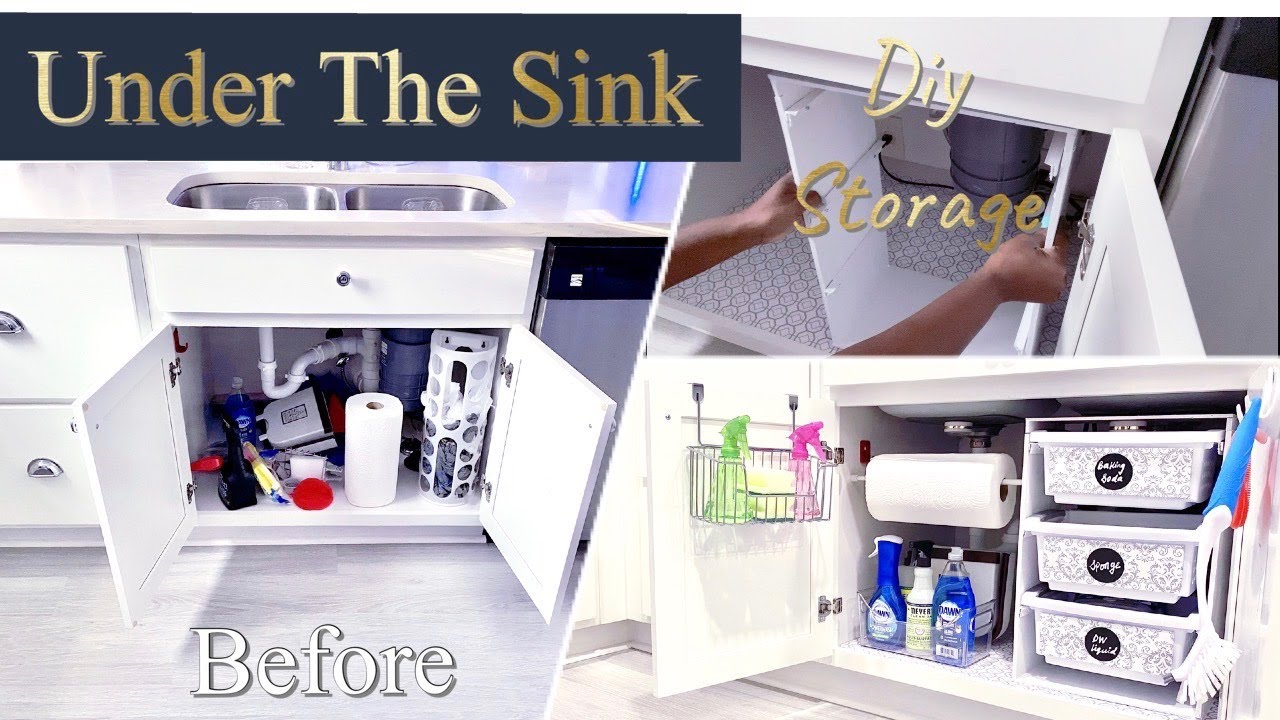 BATH AND KITCHEN SINK ORGANIZATION DIY - YouTube