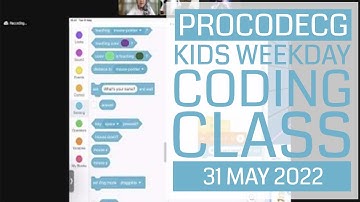 ProCodeCG Kids Weekday Coding Class - Tuesday - 31 May 2022