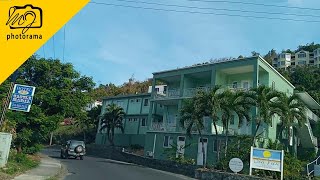 Driving Over The Hills Of Road Town Tortola British Virgin Islands🇻🇬.  Starting Point Mcnamara Road