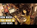 How Much Anime Channels Make Per 1,000 Views? Harsh Truth & Solution