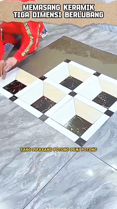 Memasang keramik 3 Dimensi berlubang #construction #konstruksi #trending