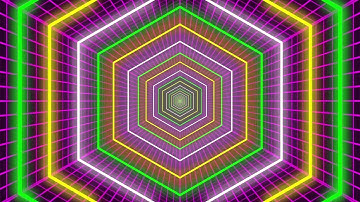 Colorful Hexagon tunnel VJ Motion Background HD ǁ Hexagon vj loop motion graphics ǁ  Neon Grid
