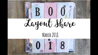 March 2018 Scrapbook Layout Share