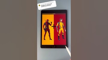 ￼ Combining Deadpool & Wolverine! #viral #deadpool #procreate #art